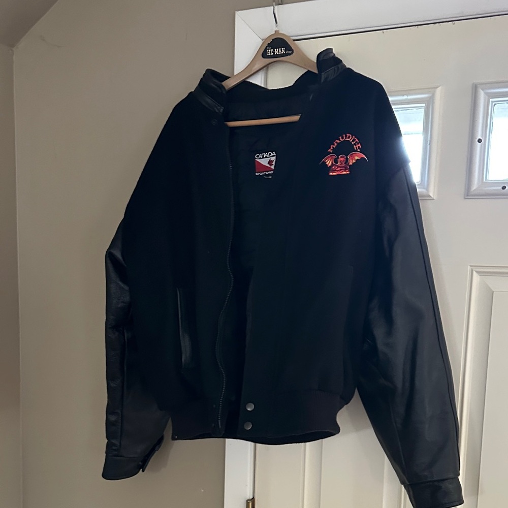 Maudite  Black Varsity Jacket